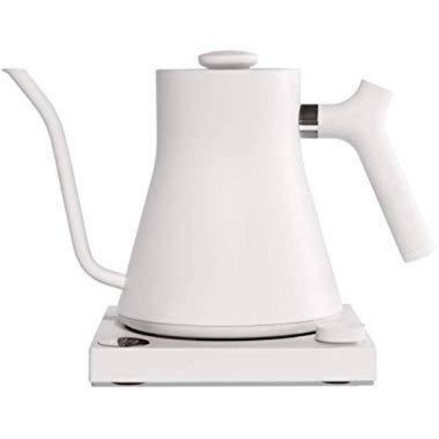 Stagg EKG Electric Pour-Over Kettle For Coffee And Tea, Matte White, Variable Temperature Control, 1200 Watt Quick Heating, Built-in Brew Stopwatch