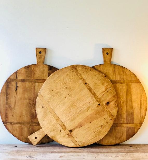 Large Circular Bread Board, Display Board, Circular Bread Board, Charcuterie Board, Repurposed,