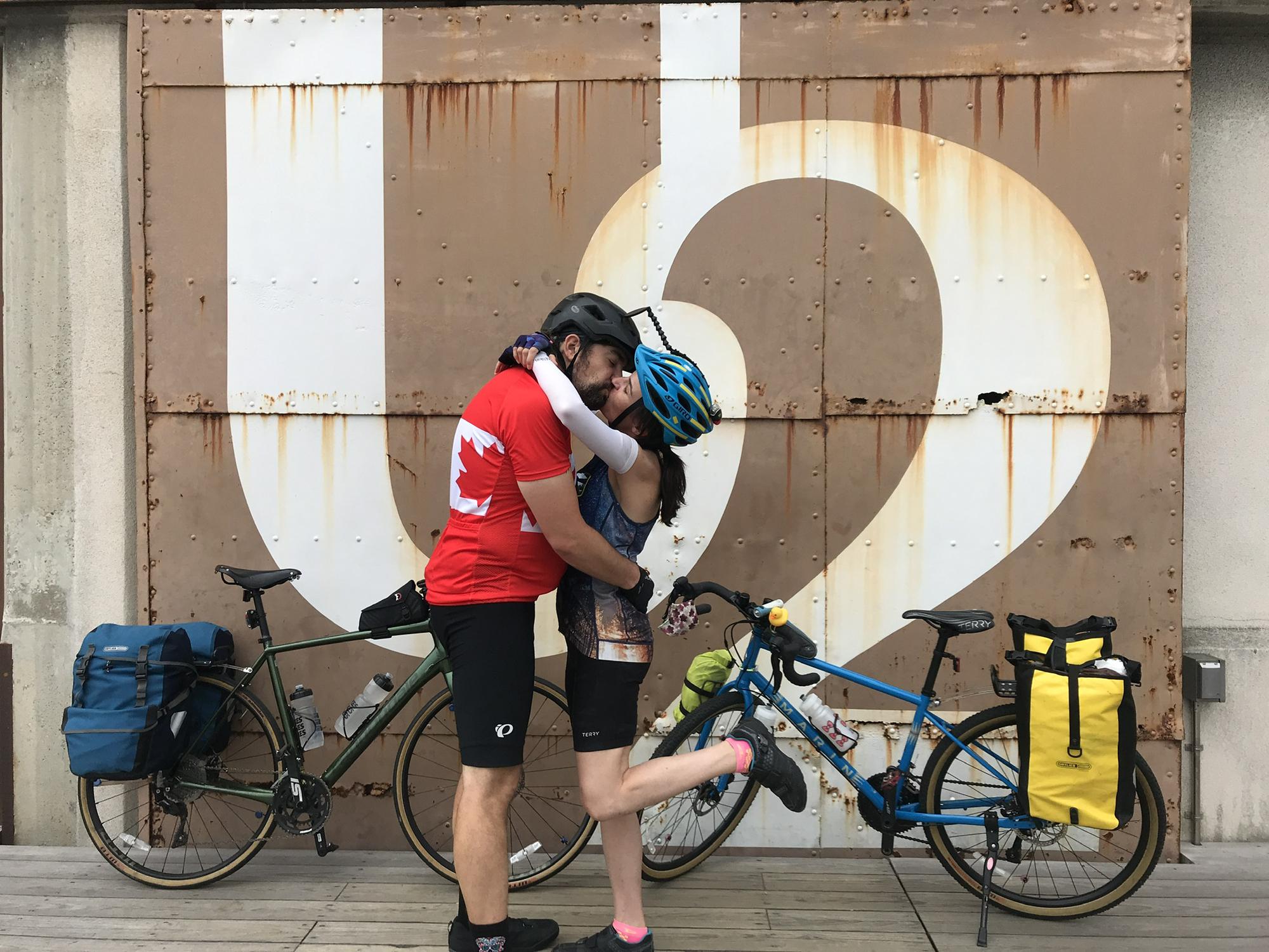 Starting the Shimanamikaido, a two-day bike ride across seven bridges. Onamichi, Japan, September 2020.