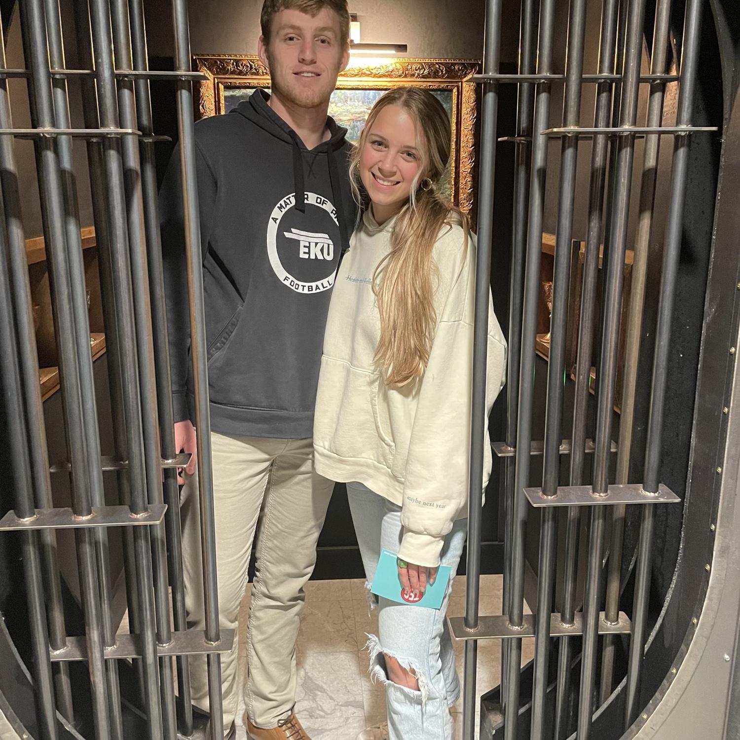 One of many escape room dates! (We escaped this one!)
