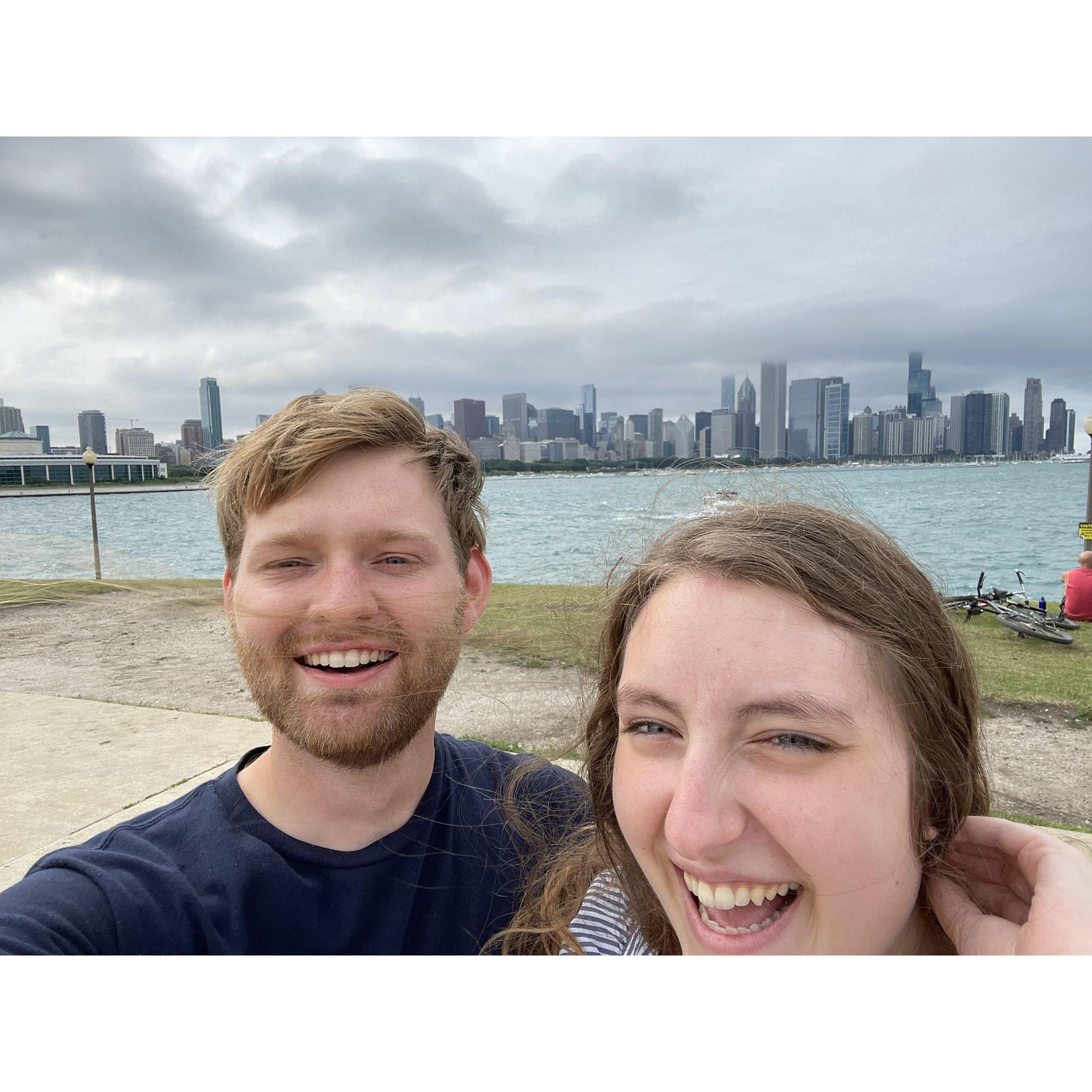 July 2022 5SOS concert in Chicago. It was a very windy day lol.