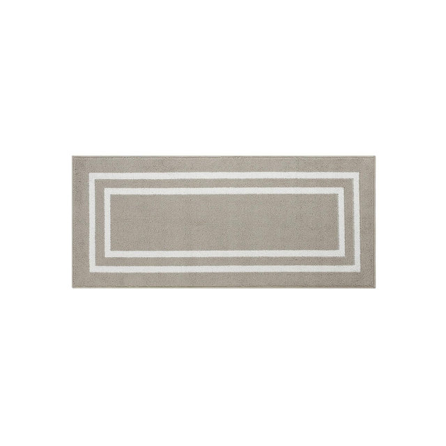 Jean Pierre Double Line Border Tufted - Machine Washable Runner Rug, 26" x 45"