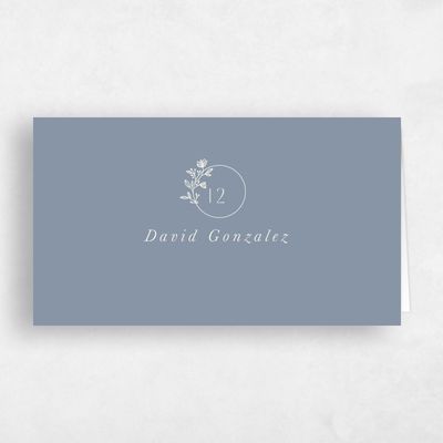Blue Wedding Place Card - Positano