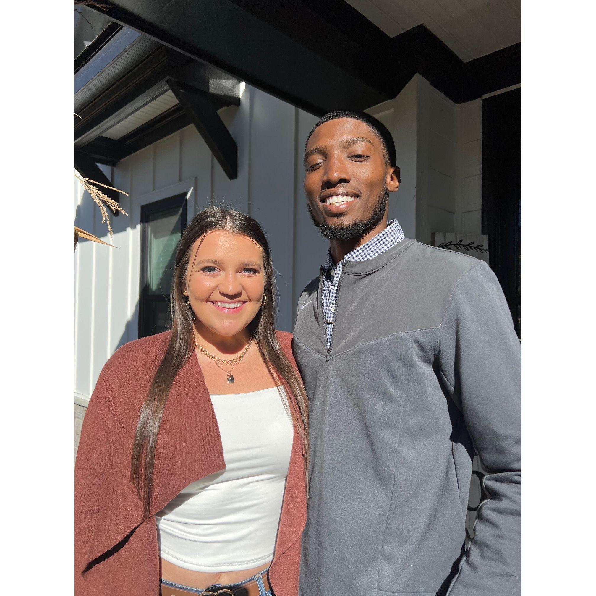 Our first Thanksgiving! (Fun fact: We weren't even dating here yet!)