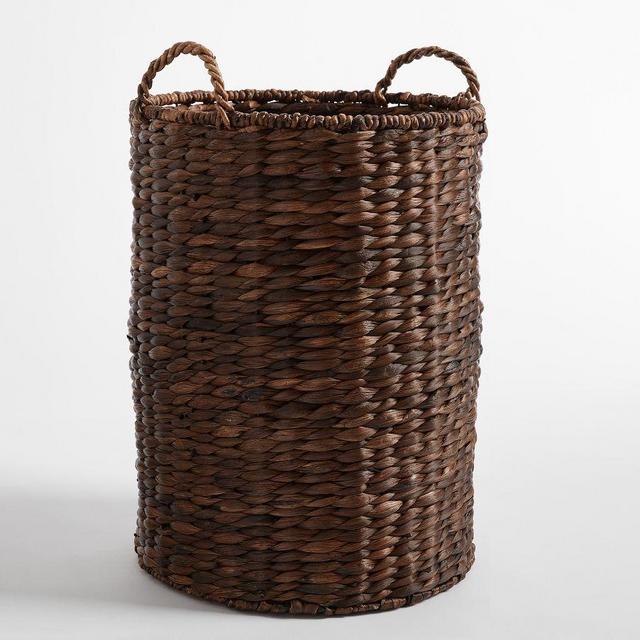 Raleigh Seagrass Tote Basket - Walnut
