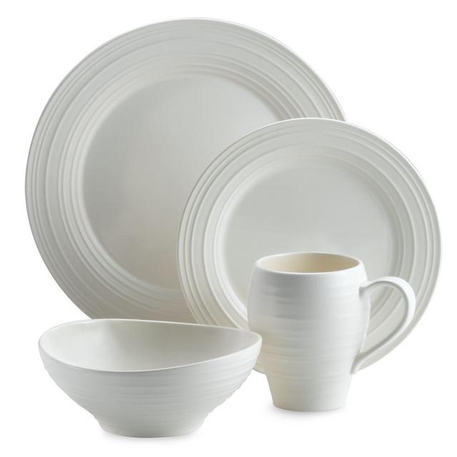 Mikasa® Swirl 4-Piece Place Setting in White