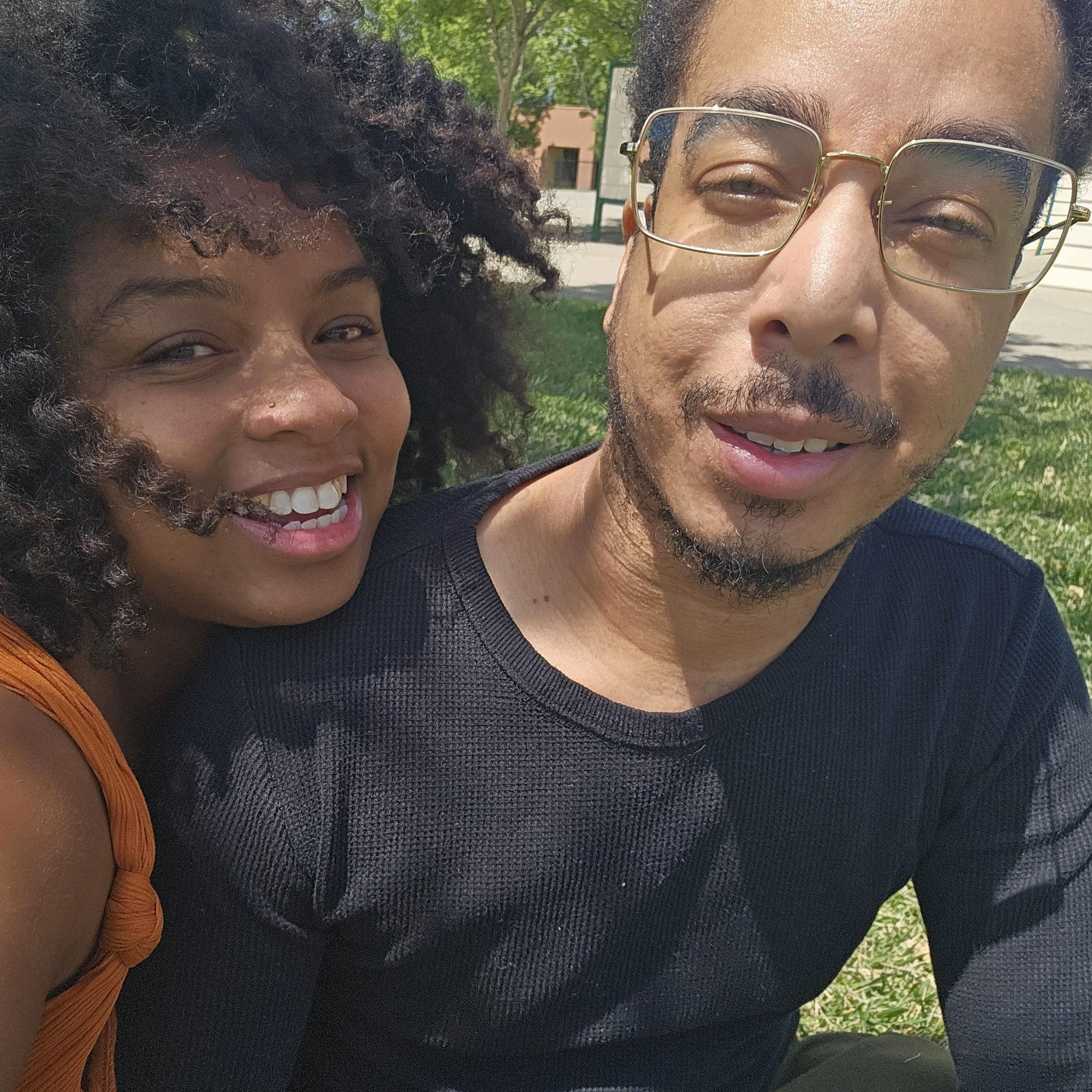 A day in the park with the kids and the dog, I snapped this photo of us before we started running around!