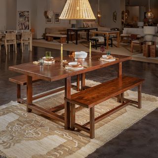 Blakely Elegant Trestle Dining Table