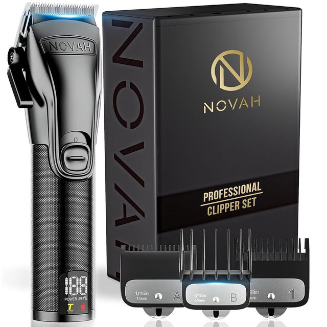 Novah Professional Hair Clippers for Men, Professional Barber Clippers, Electric Mens Cordless Hair Clipper for Barbers Haircut Kit Fade, Maquina de Cortar Cabello