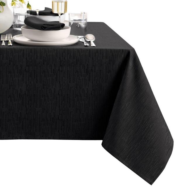 Elrene Home Fashions Continental Solid Texture Water and Stain Resistant Tablecloth, 60" x 102"