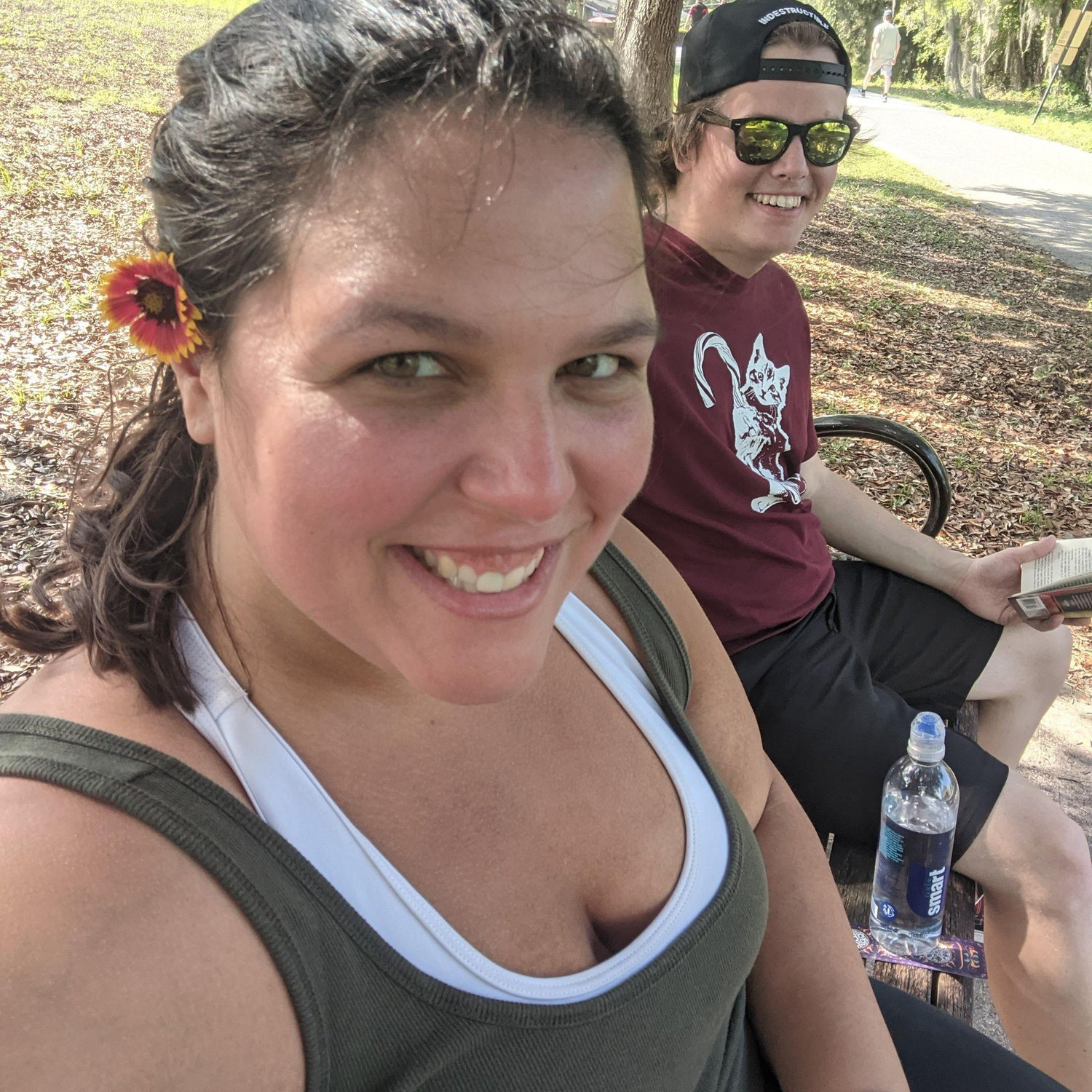 Reading at the park