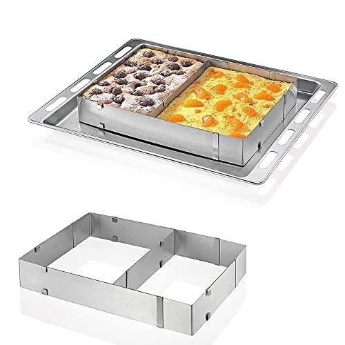 Hanperal Adjustable Square Stainless Steel Mousse Cake mould Square Cake Ring Bakeware Tool