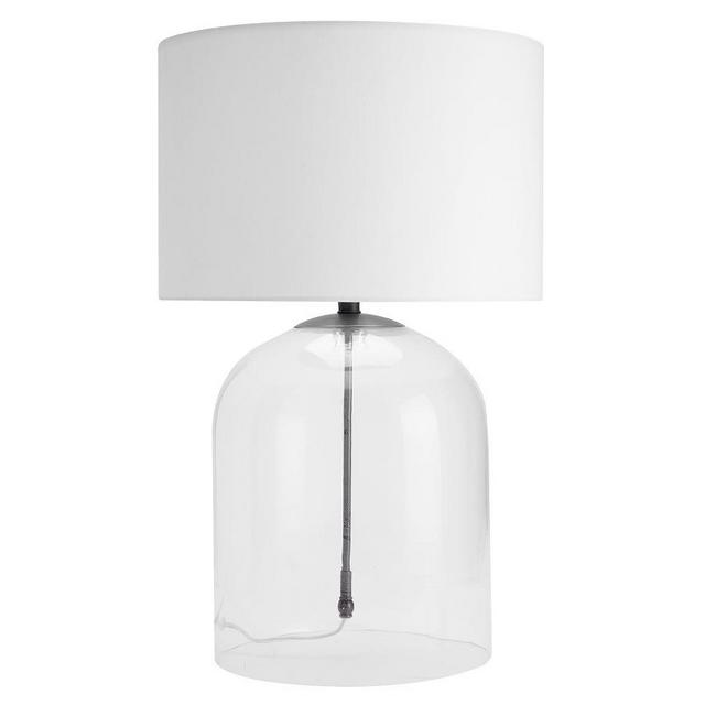 Aria Dome Table Lamp with Large Straight Sided Gallery Shade, Bronze/White