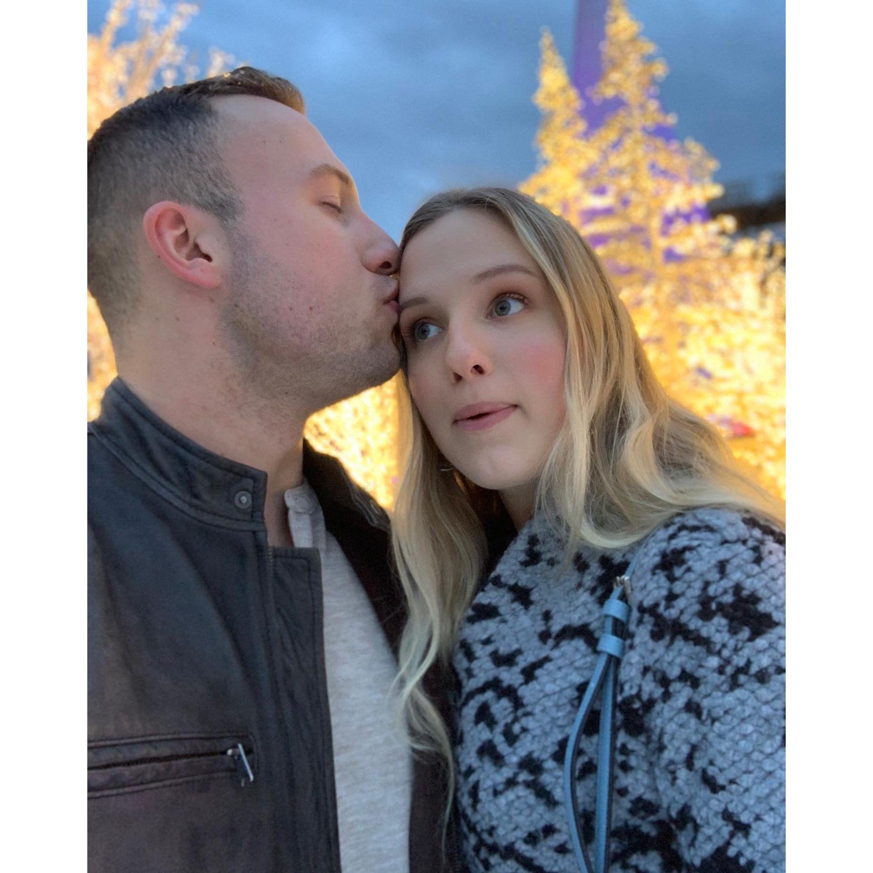 Mid ice skating selfie