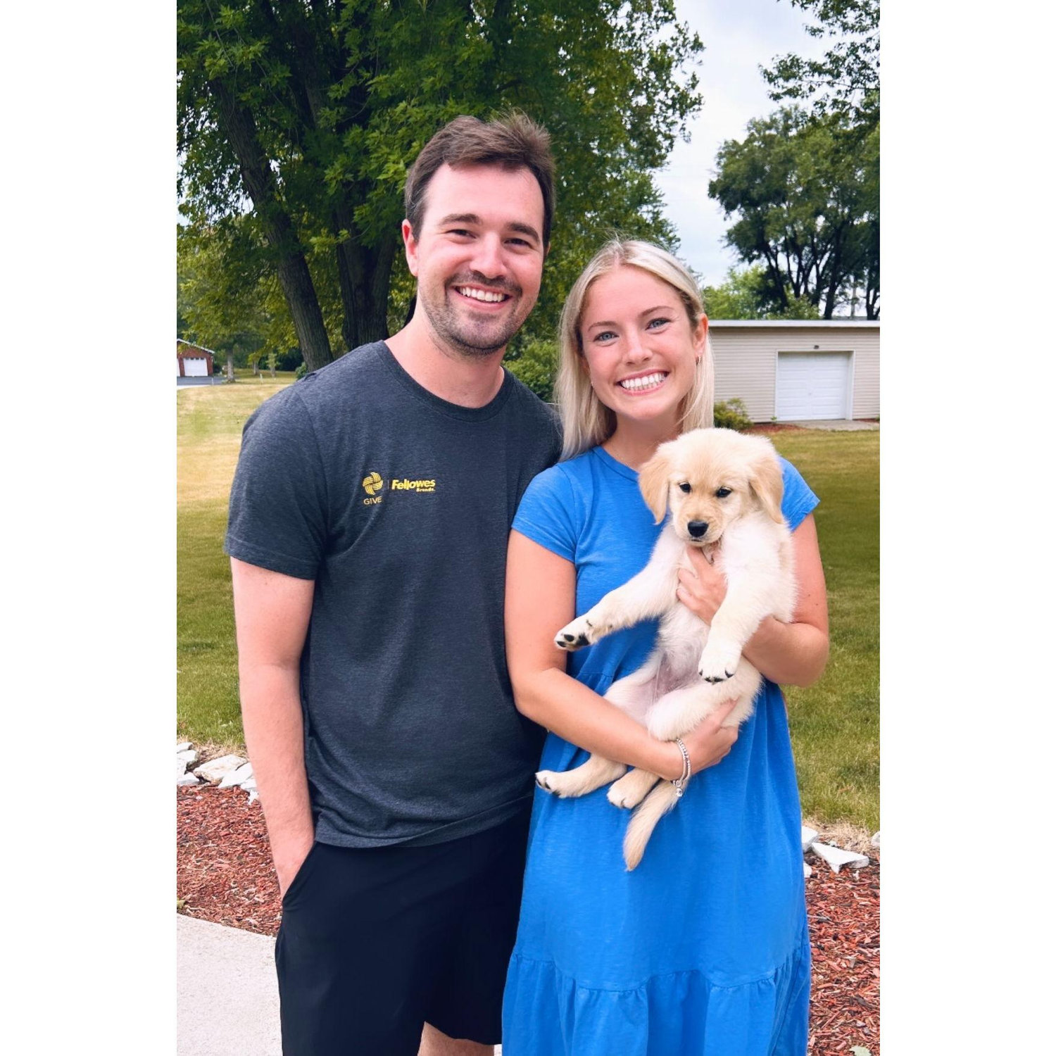 The day we picked up our dog Winnie!