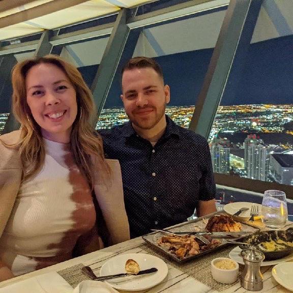 At the Top Of The World restaurant in Las Vegas, Nevada.