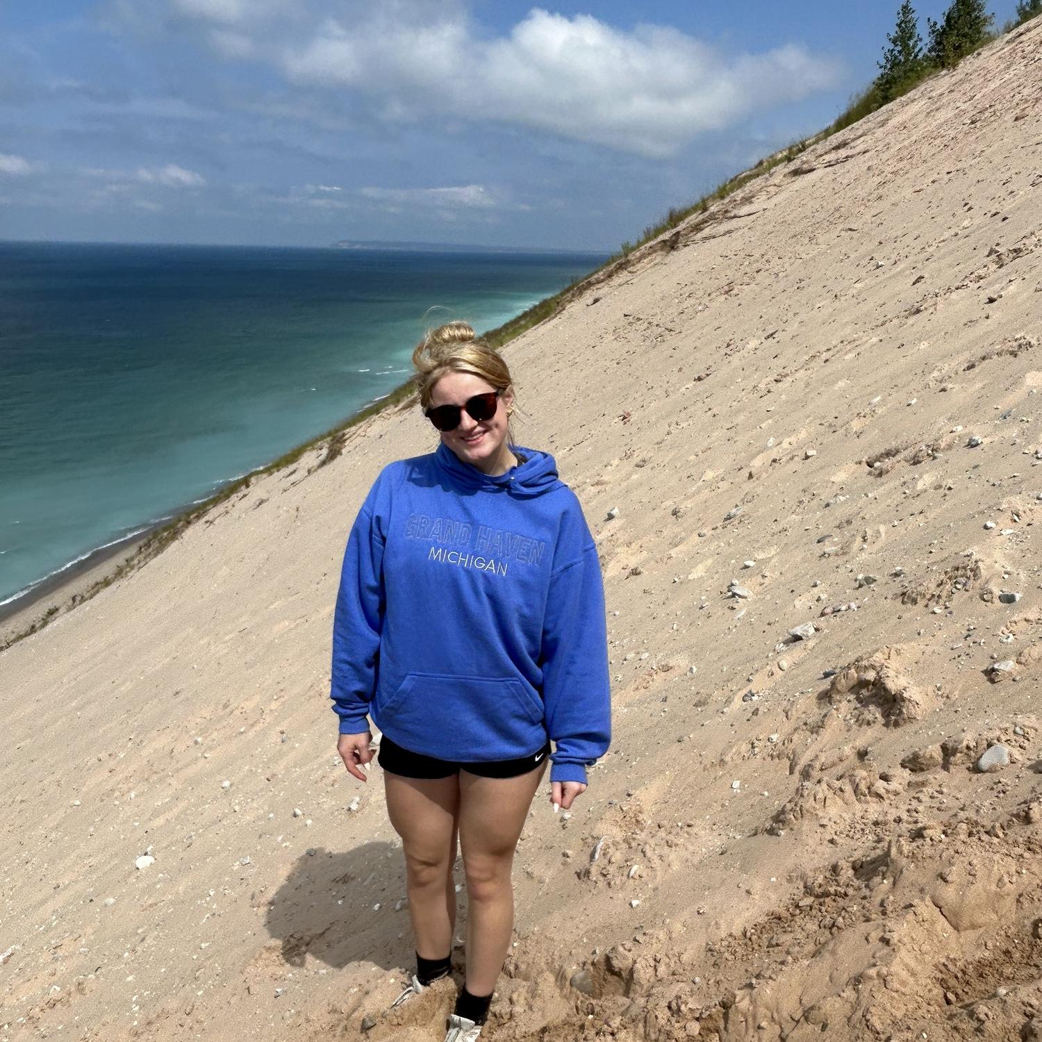 Half way down sleeping bear dunes