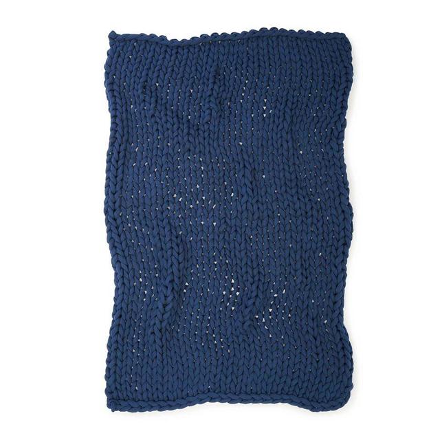 Midnight Blue Bearaby Organic Cotton Napper Weighted Blanket, 15 lbs