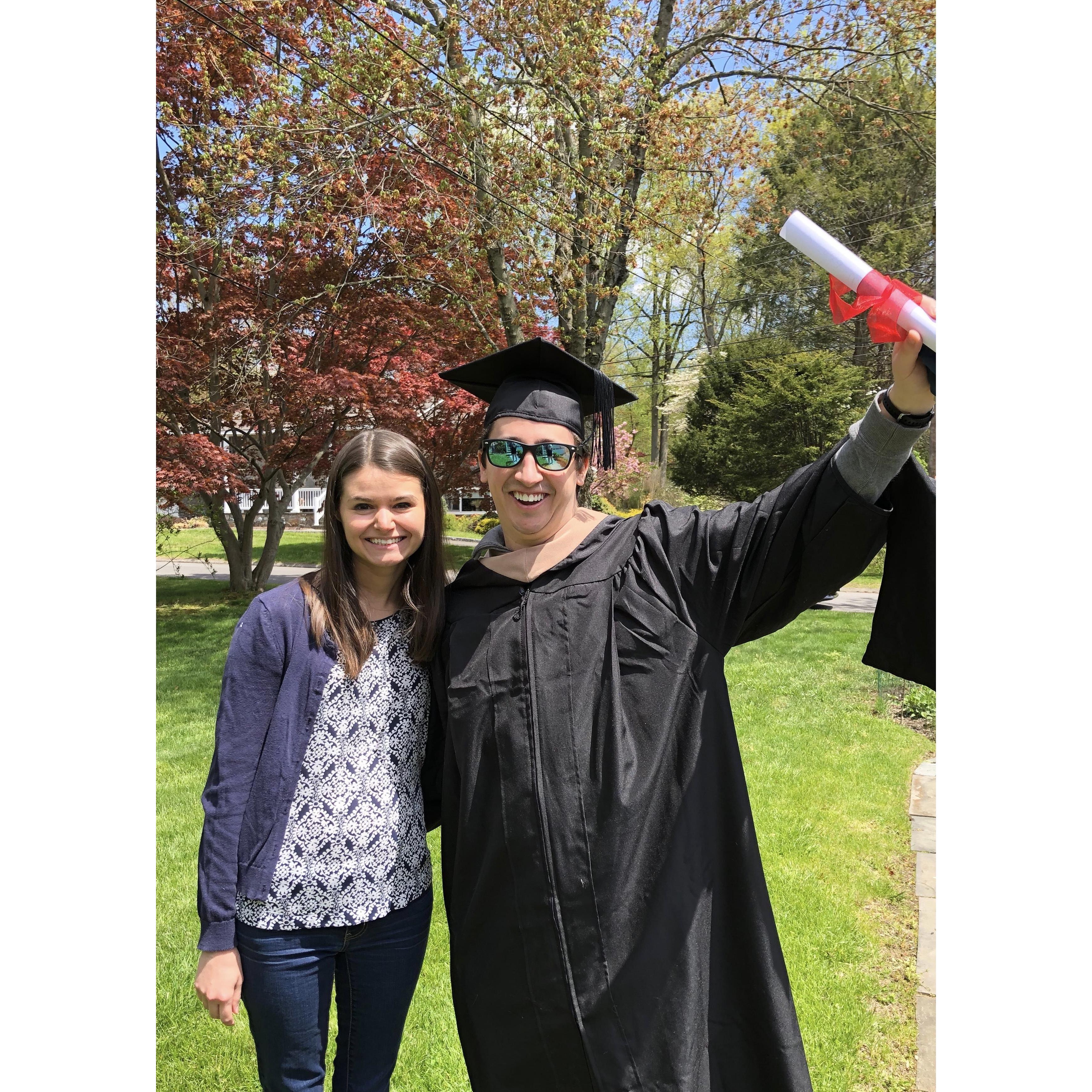 Celebrating Pete's Masters Degree