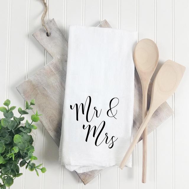 Mr & Mrs Kitchen Tea Towel, Personalized...