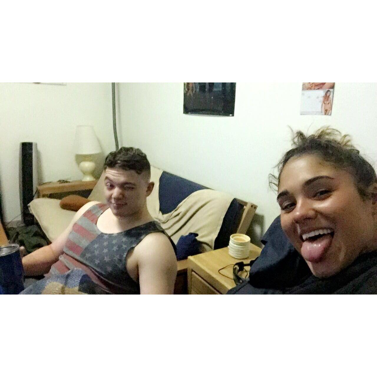 Visiting Gage in the army 