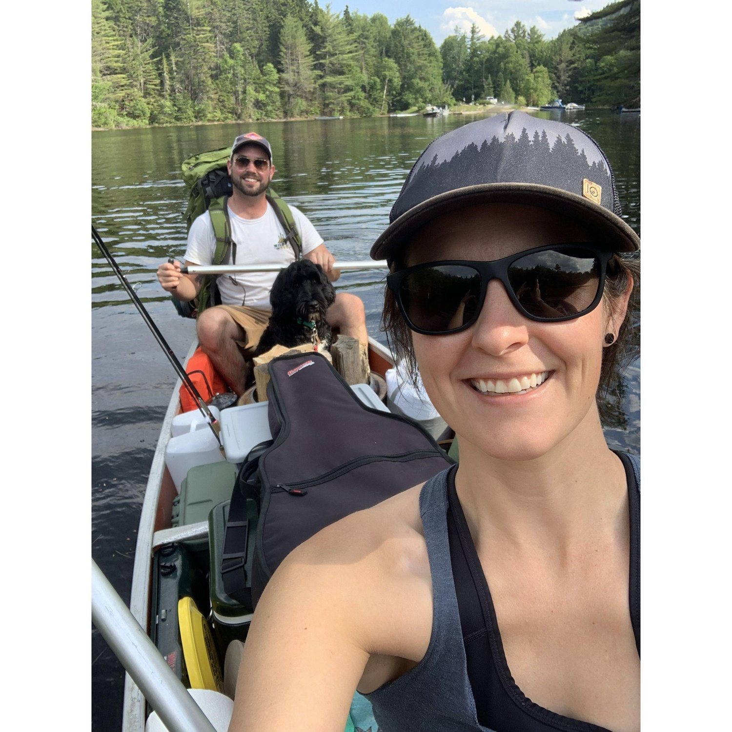 One of our many canoe camp trips, this time to Aziscohos Lake, Maine.