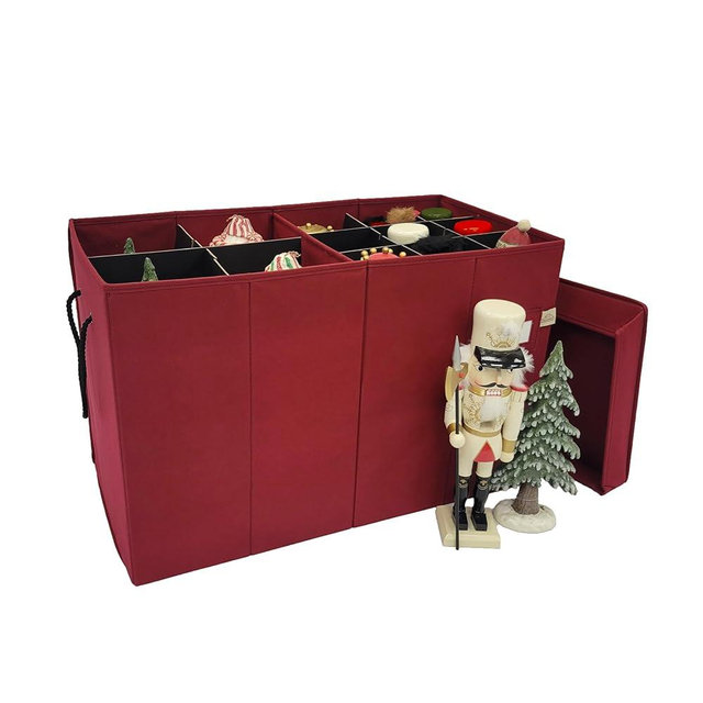 612 Vermont Tall Nutcracker and Figurine Storage Box with Adjustable Dividers, 17” H x 26” L x 13.5” D (SB-40062-VT)