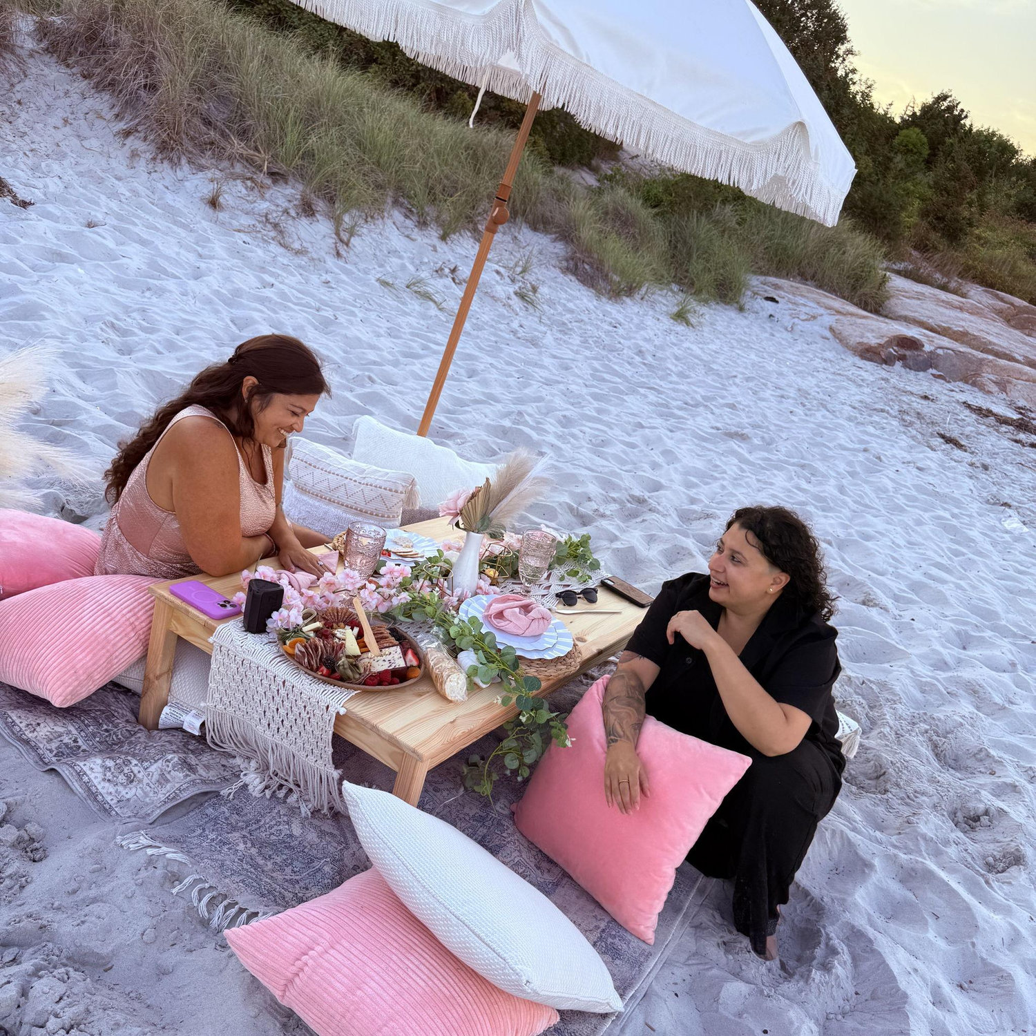 Sharing a few laughs after the proposal!