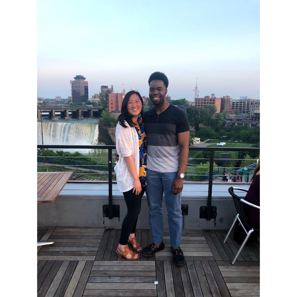 May 2018 @ Genesee Brew House in Rochester -- Our first official photo together