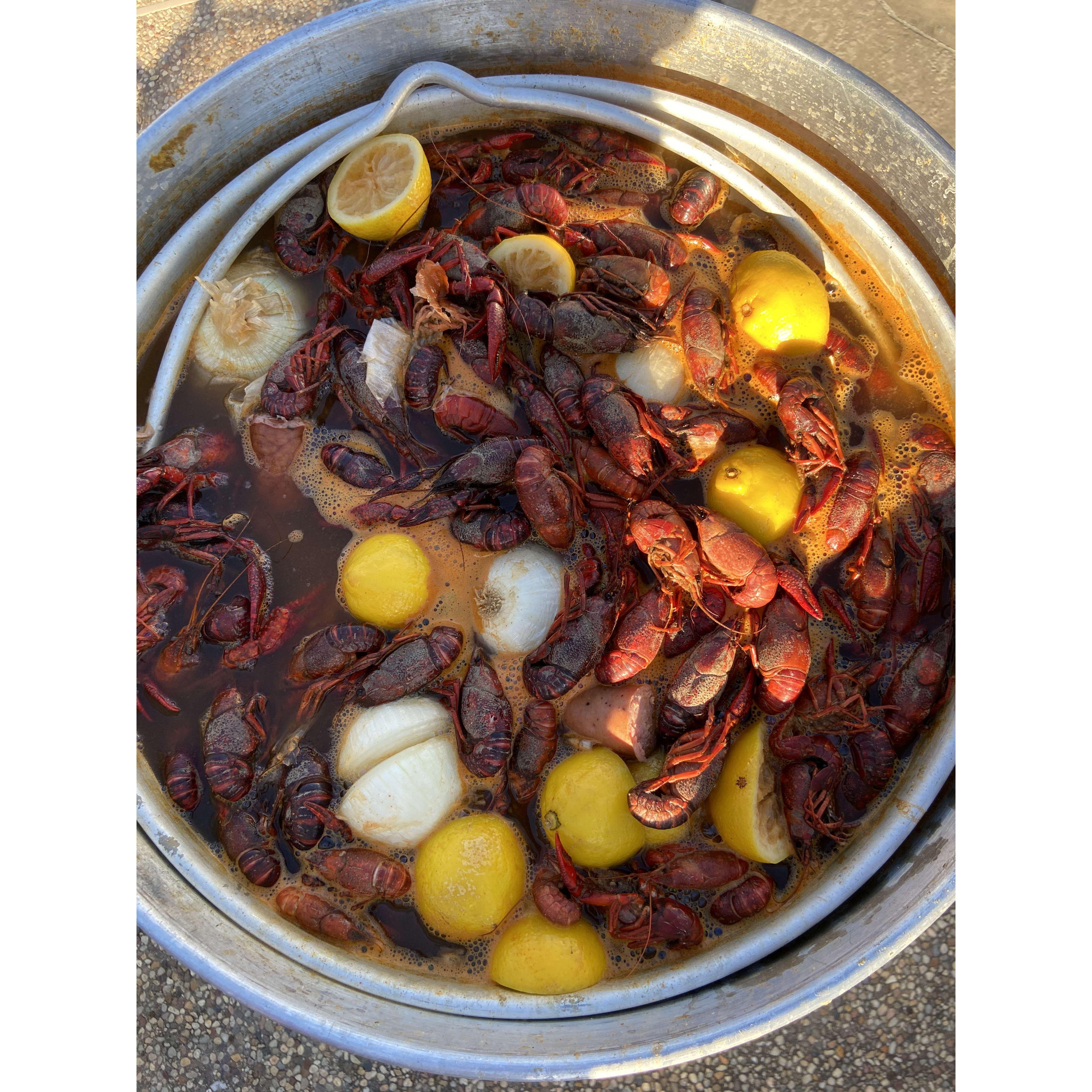 One of many crawfish boils.