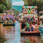 Lunadas in Trajinera Canals of Xochimilco