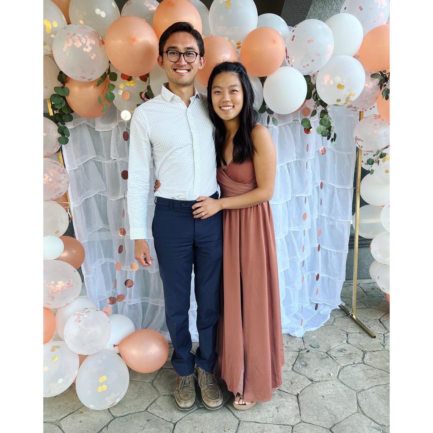 At char's wedding!