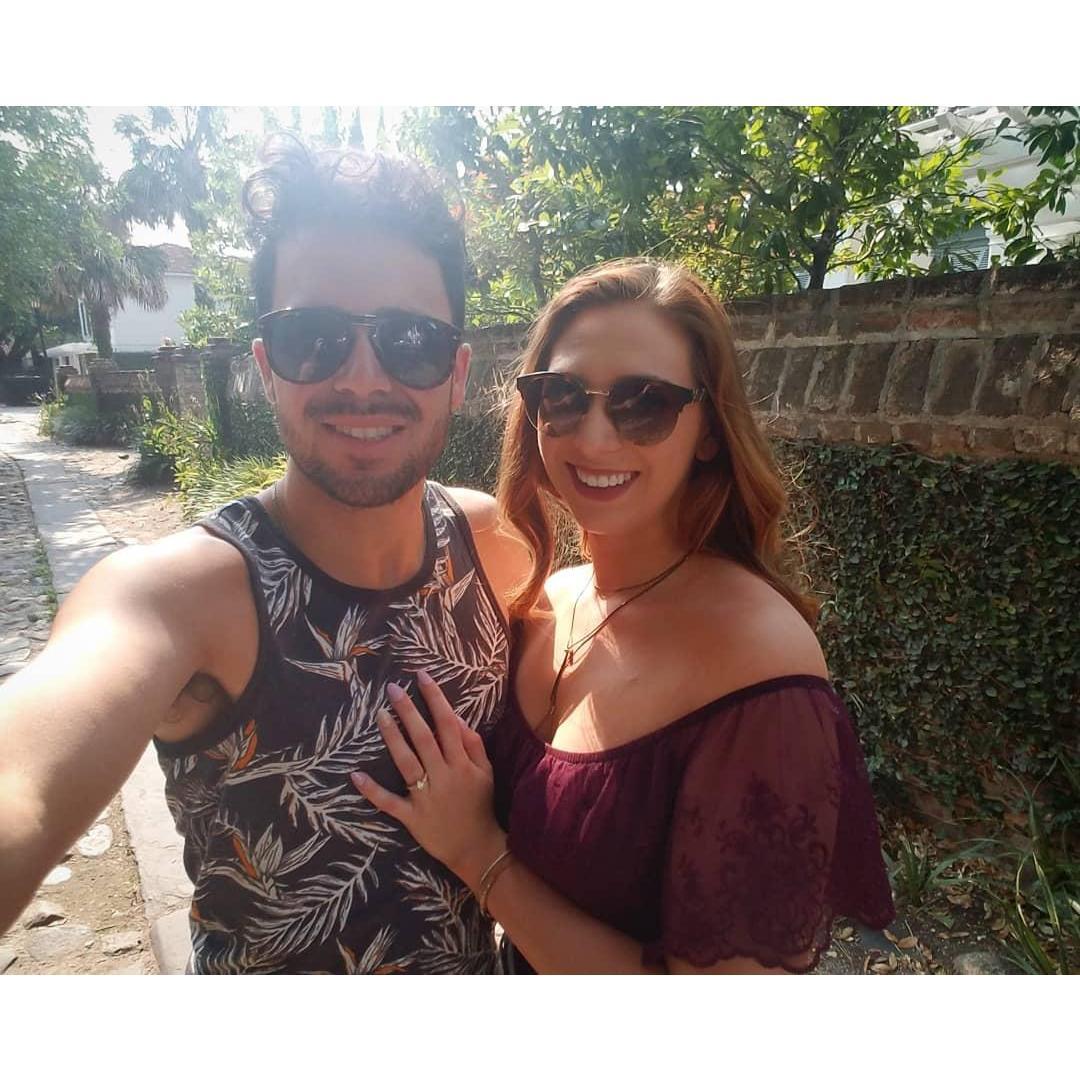 The day after we got engaged!