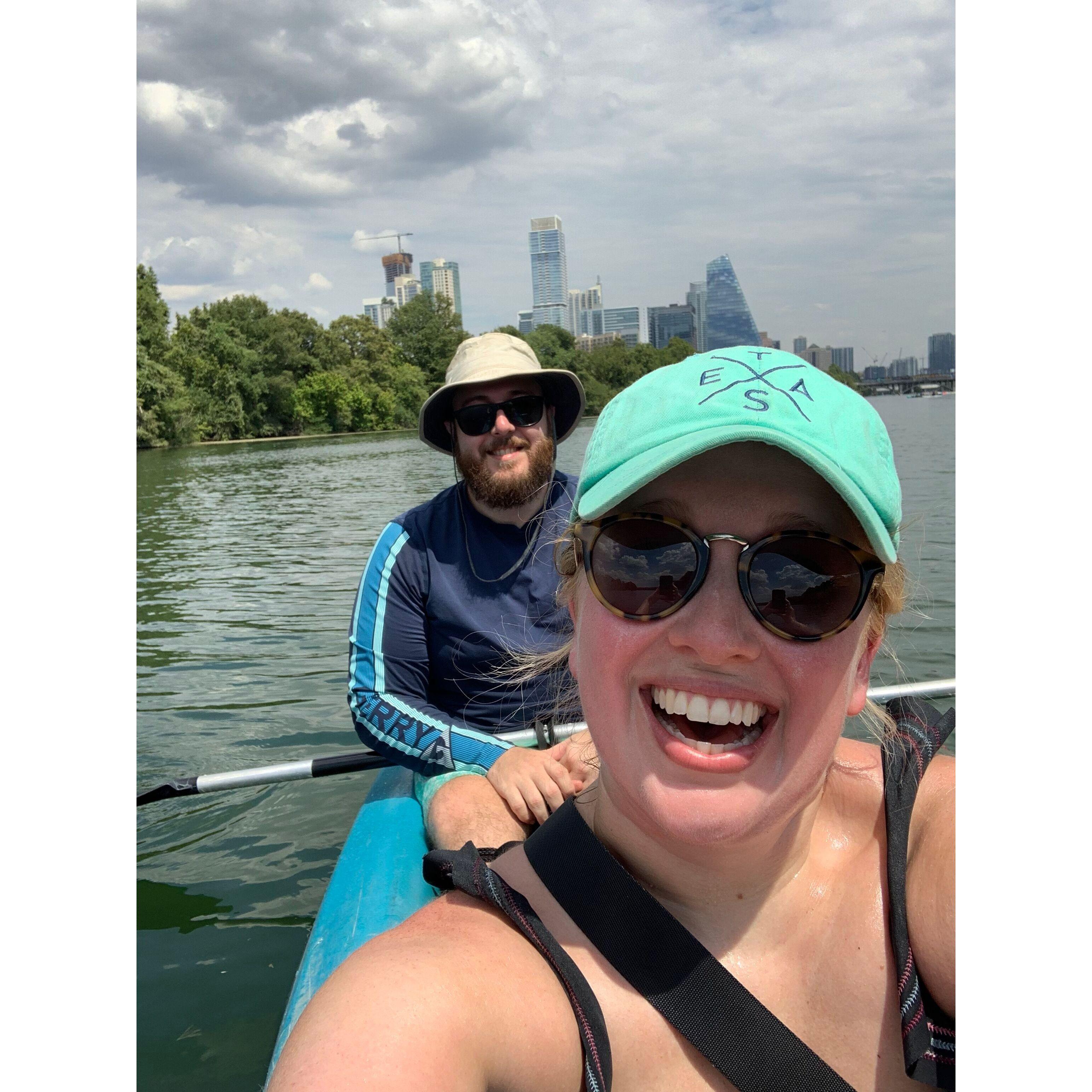 Kayaking on Lady Bird Lake in Austin, TX