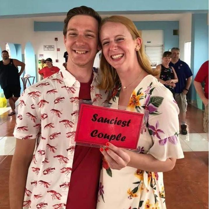 Summer Cruise 2019 - Winning "Sauciest Couple" at our Margarita and Salsa class!