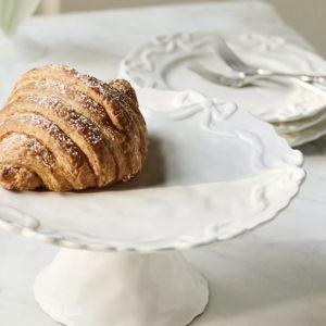 Benedita Bow Ceramic Stoneware Cake Stand White