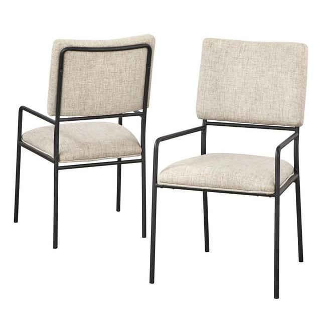 Set of 2 Indra Dining Chairs Cream - Lifestorey