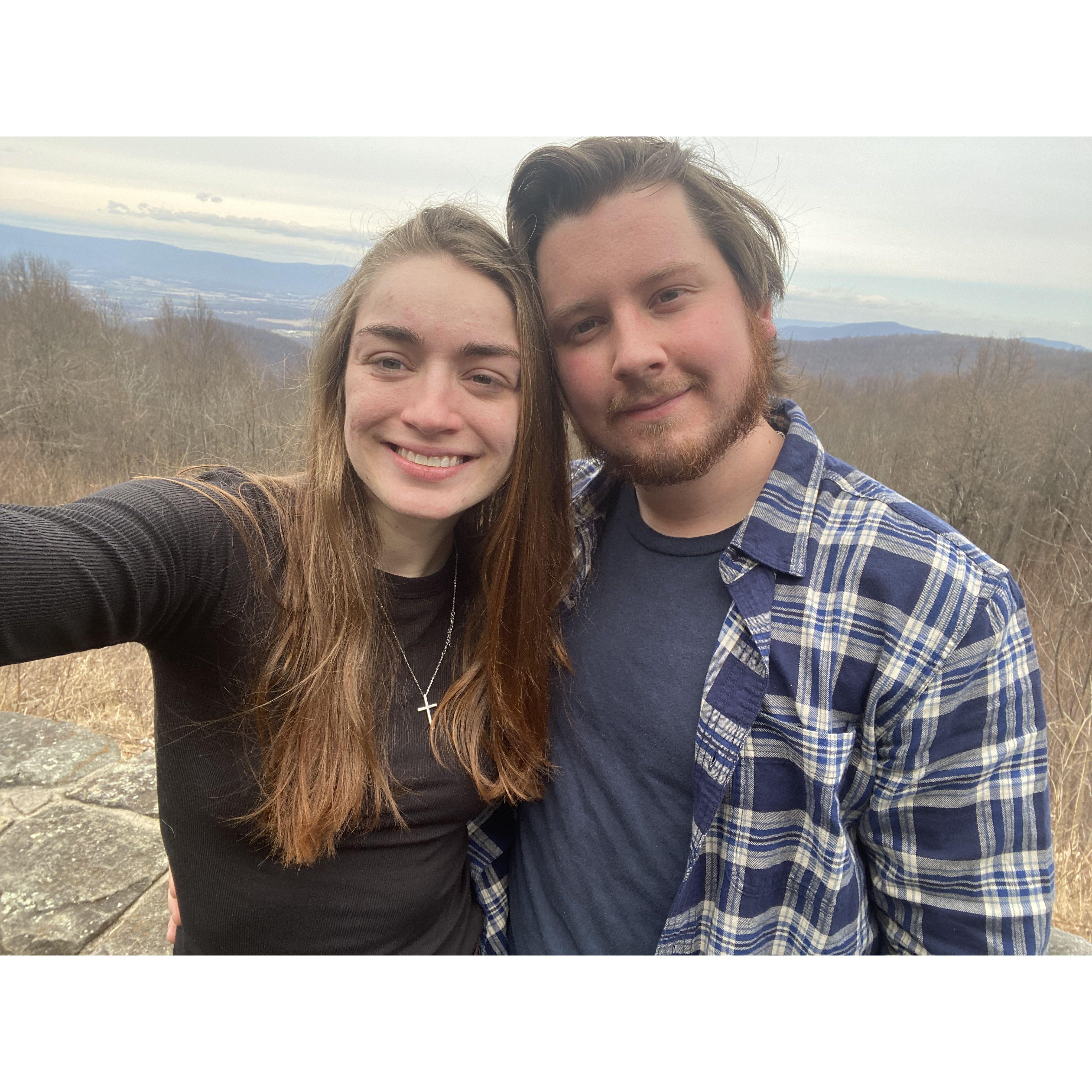 Fall of 2022 hiking part of the Appalachian trail together