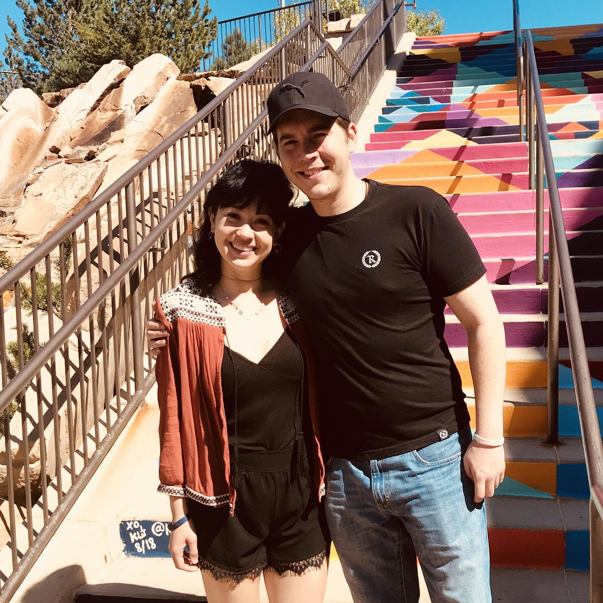 Walking around Colorado the day after Parker proposed.