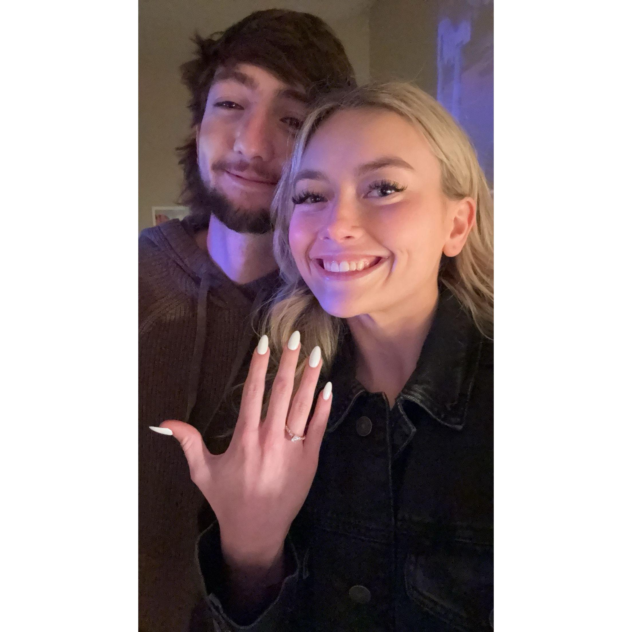 The night we got engaged.