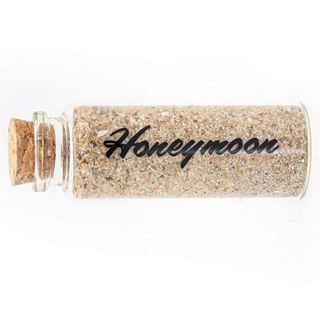 Honeymoon Keepsake Sand Jar-Newlyweds Couple,Wedding,Engagement Vacation Travel Gifts - Honeymoon Sand Keepsake Bottle Gift with Unique Romantic (HONEYMOON JAR)