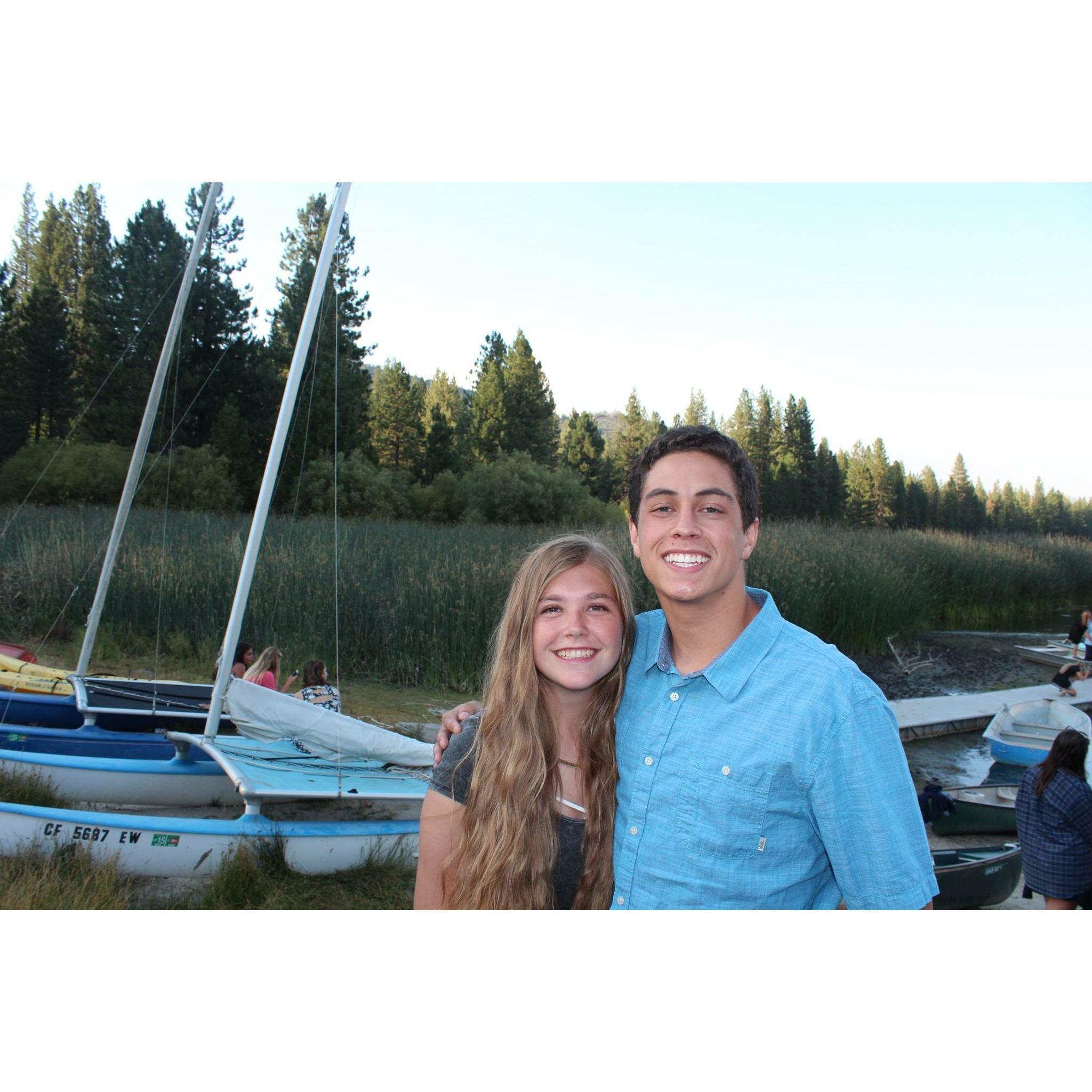 This picture was one we took in high school before we were dating. 