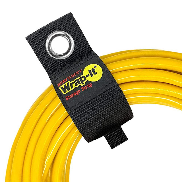 Heavy-Duty Wrap-It Storage Straps, Assorted 12 Pack - Hook and Loop Extension Cord Organizer Hanger, Cord Wrap Keeper, Cable Straps for Cords, Hoses, Rope, RV, Boat and Garage Storage and Organization