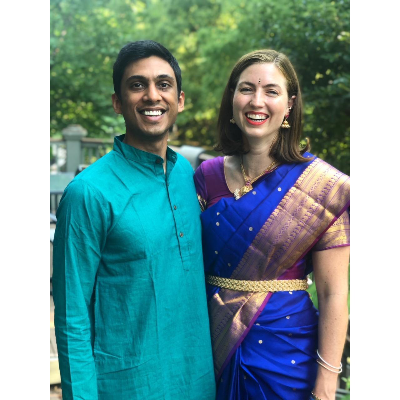 Engagement puja in Michigan -  August 2020