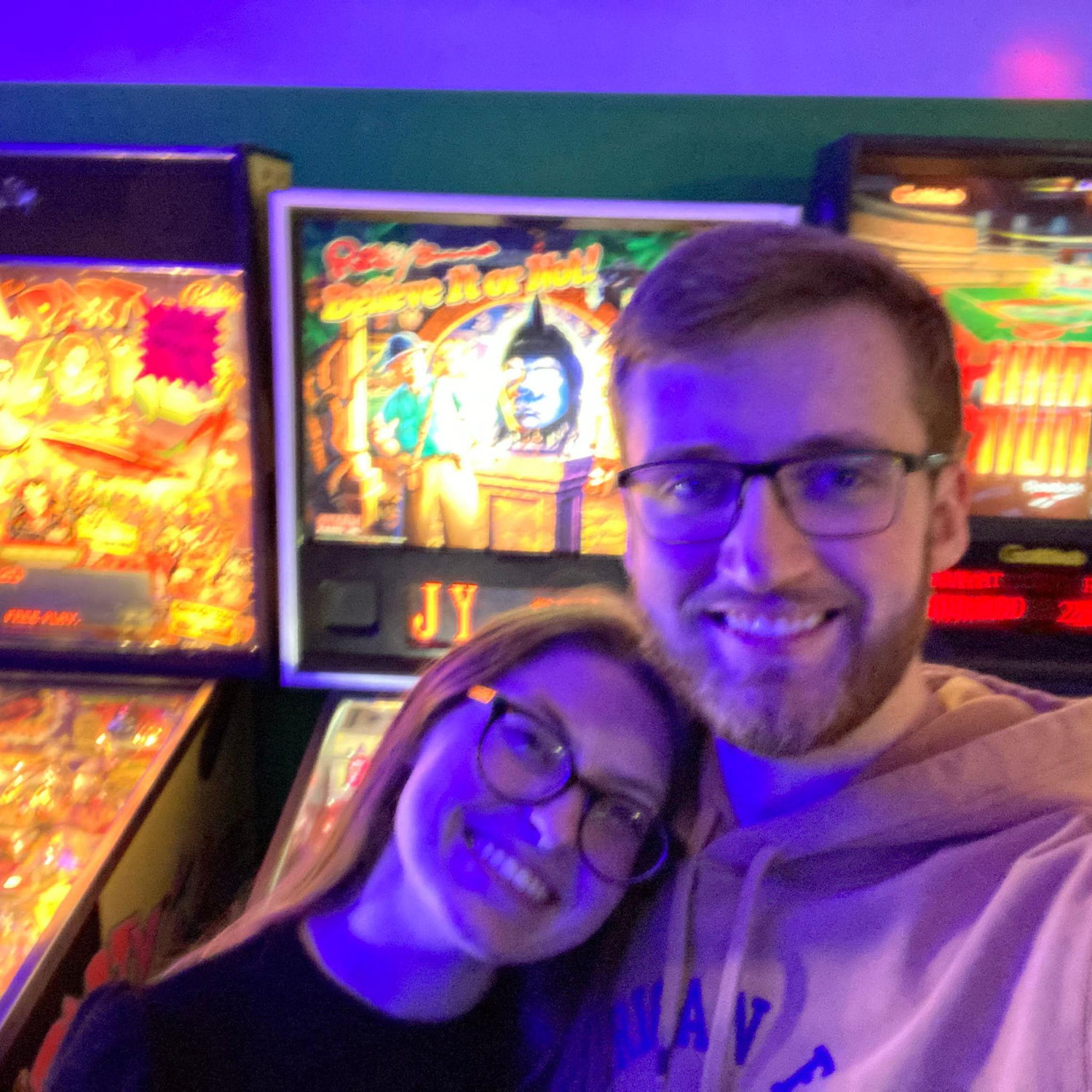 our first date in January 2022! At an arcade in Eau Claire <3