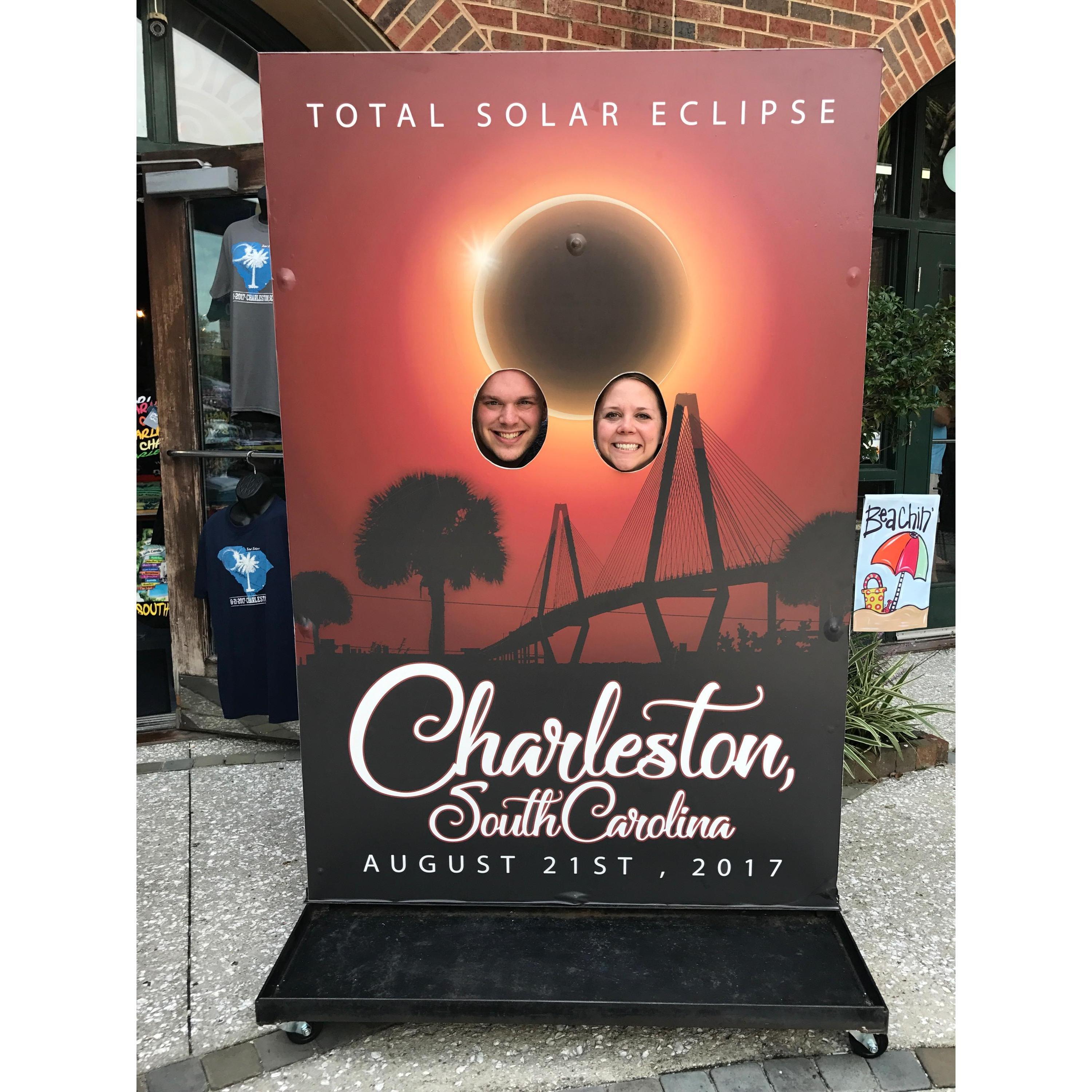 Catching the solar eclipse in Charleston for Matt's 30th Bday, our first trip together, & when/where Kristin first said "I love you, too." Matt blurted it out first, months before. (August 2017)