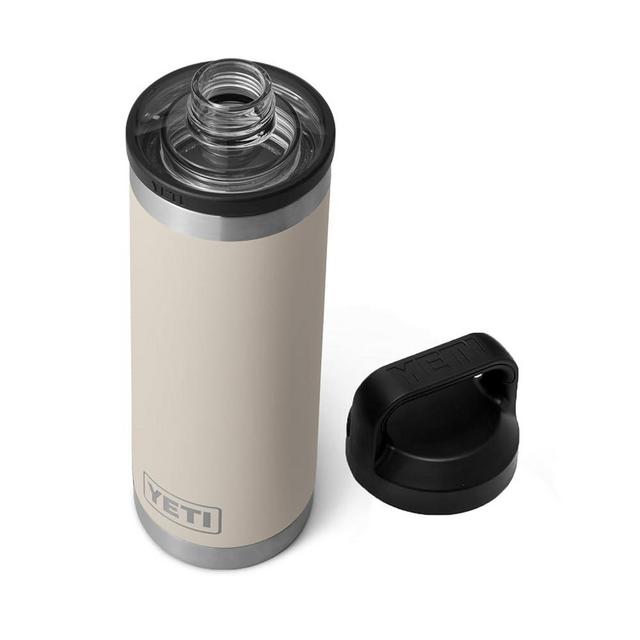 YETI Rambler 18 oz Bottle, Leakproof, Vacuum Insulated, Stainless Steel with Chug Cap, Cape Taupe