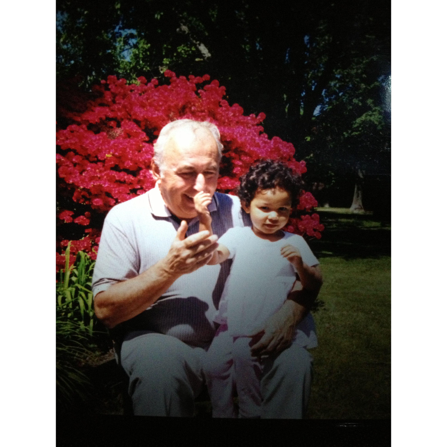 Baby Lindsay with Buck, her Pop-pop