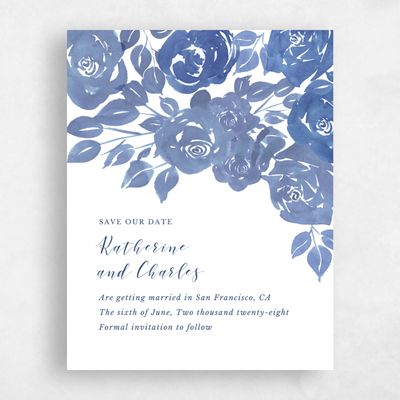 Navy, Blue Wedding Save the Date - Clemson Corner