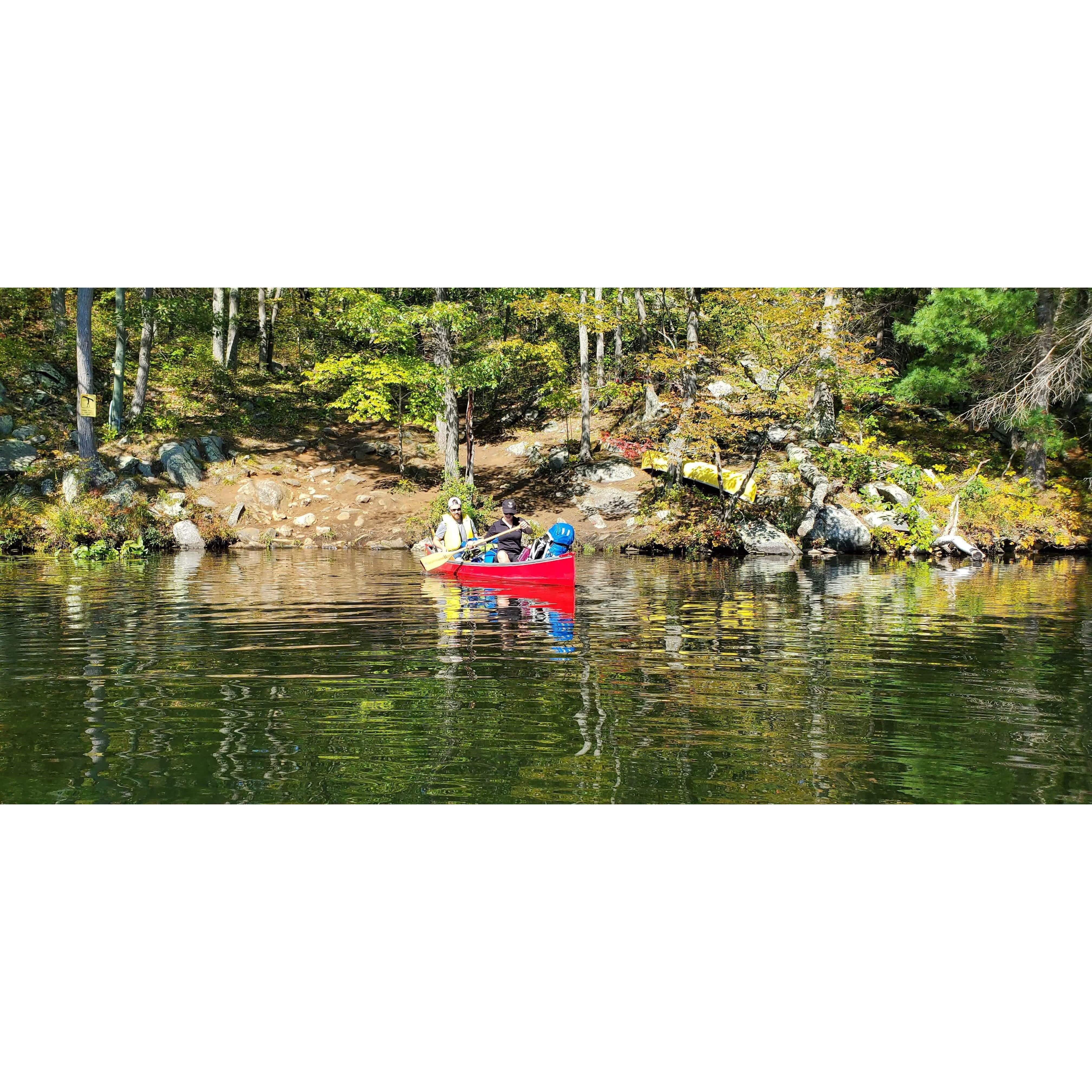 Canoeing out of the backcountry in the summer of 2019.